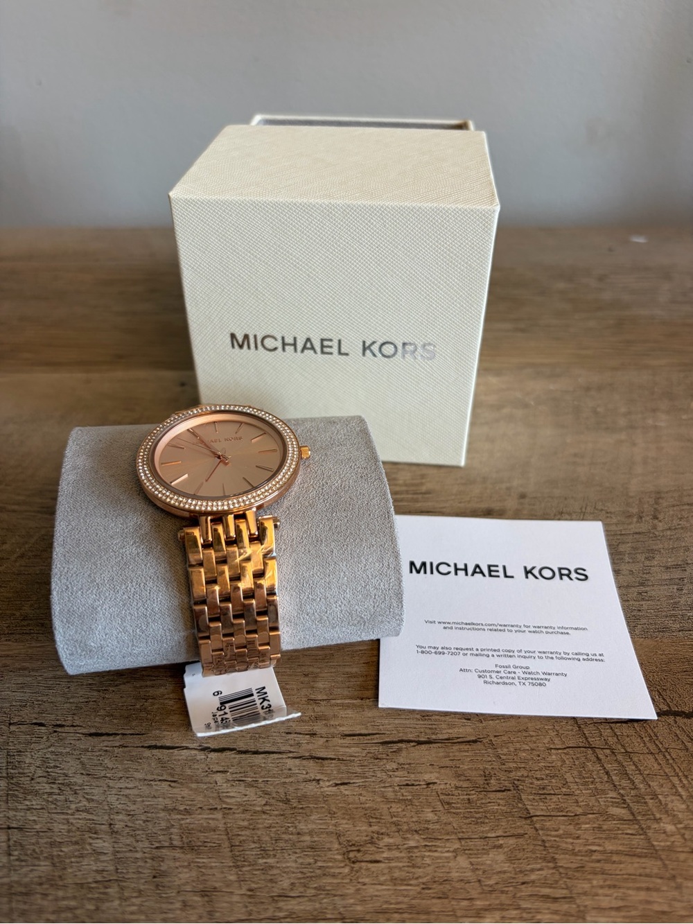 Michael Kors Darci Women's Rose Gold-Tone Pavé Watch MK3192